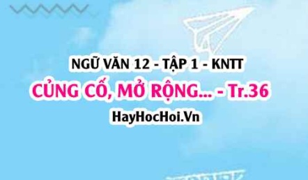 Soạn bài Củng cố, mở rộng trang 36 Ngữ văn lớp 12 Kết nối tri thức